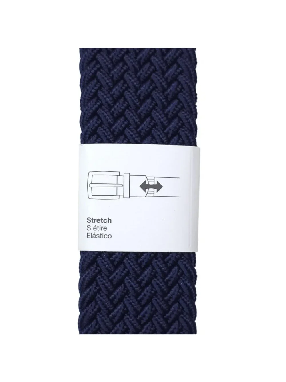 Nike Mens Stretch Braided Golf Belt Large 38-40 Navy Blue With Gunmetal Buckle